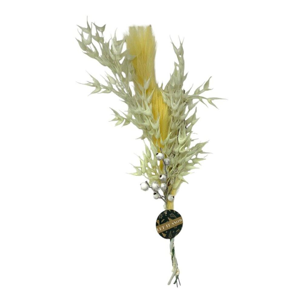 Let It Snow Ivory Leaf and Berry Sprig NWT $43 MSRP